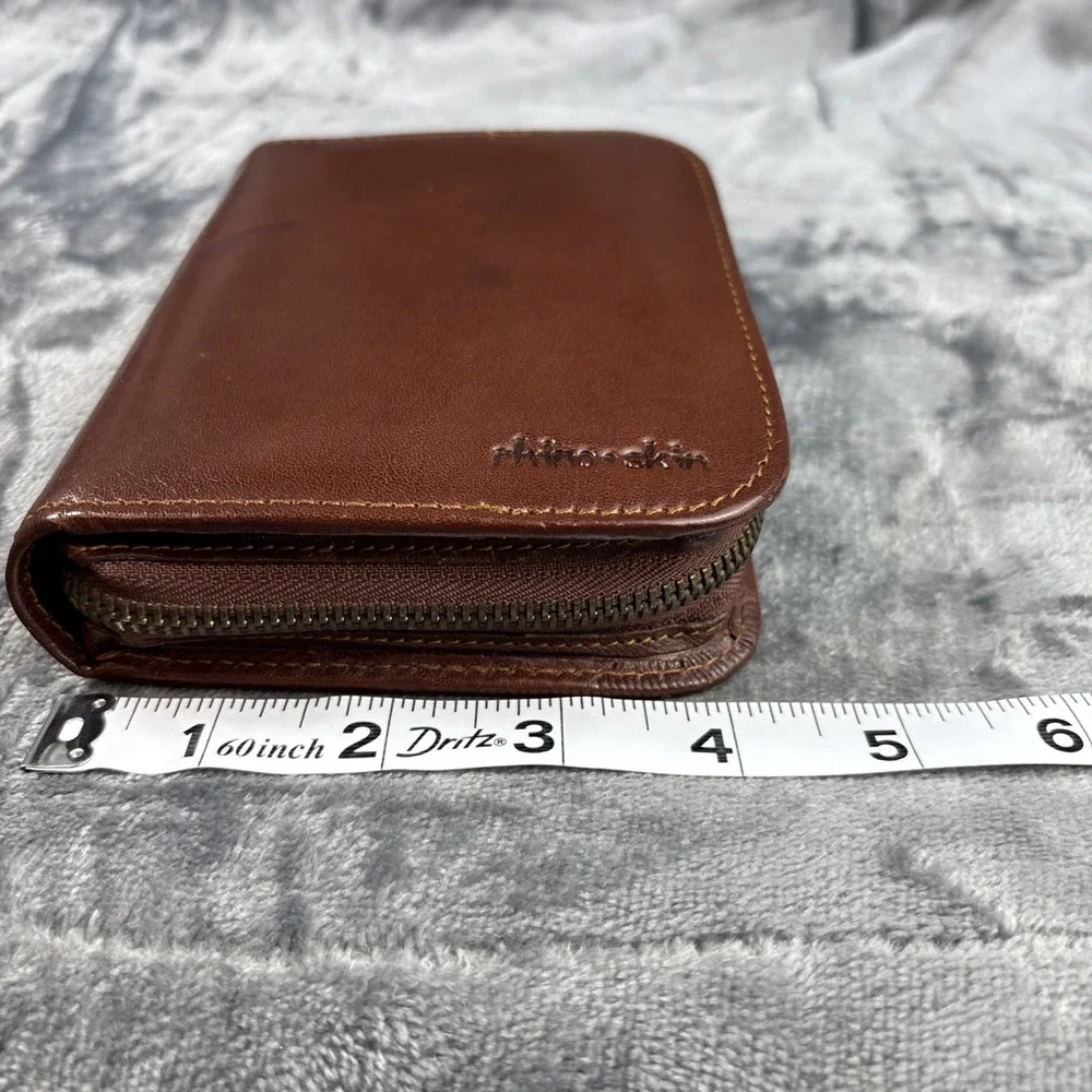 Rhinoskin Tri-Fold Brown Handheld Organizer‎ Leather Case For Electronic Devices